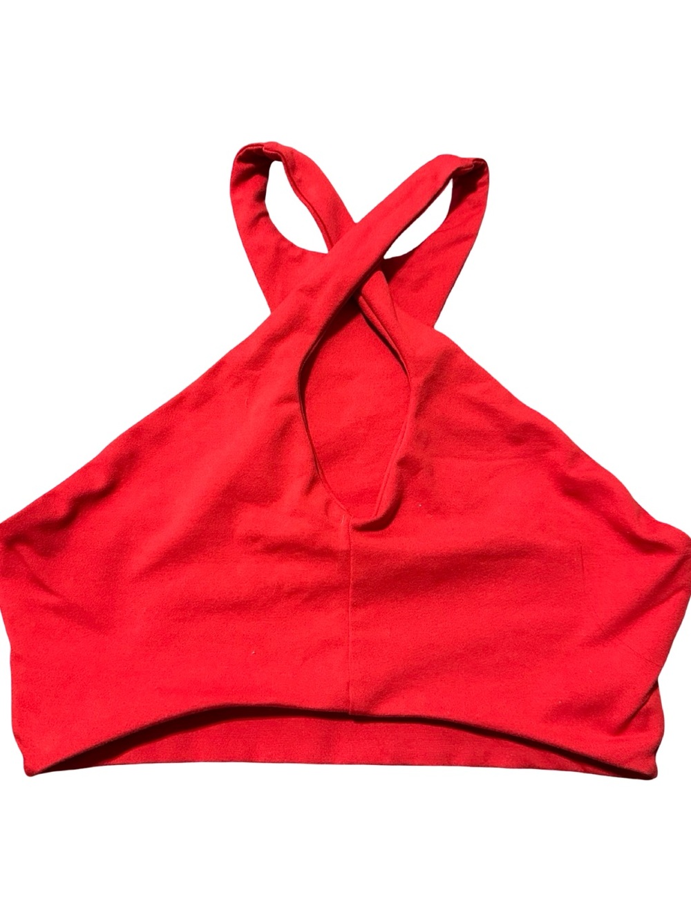 Bombshell Sportswear Women’s Size M Red Cross Front Sports Bra